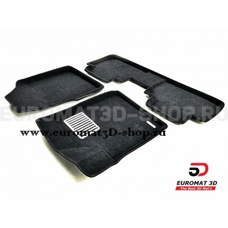 Текстильные 3D коврики Euromat3D Lux в салон для Nissan Murano (Z51) (2009-2015) № EM3D-003704