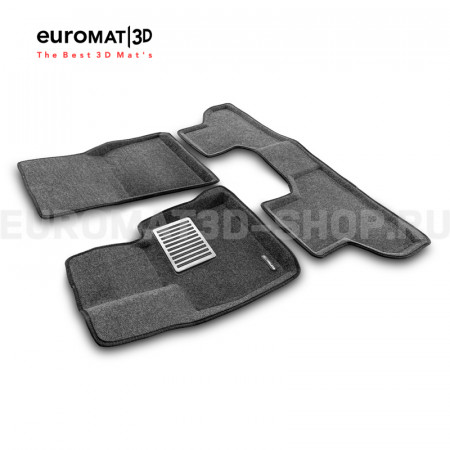 Текстильные 3D коврики Euromat3D Lux в салон для Bmw X5 (F15) (2015-) № EM3D-001215G Серые
