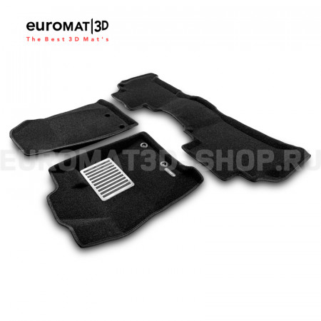 Текстильные 3D коврики Euromat3D Lux в салон для Lexus LX570 / LX450D (2012-2021) № EM3D-005140