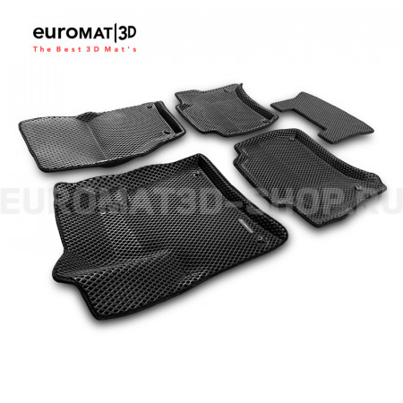 3D коврики Euromat3D EVA в салон для Volkswagen Touareg (2010-2017) № EM3DEVA-004101