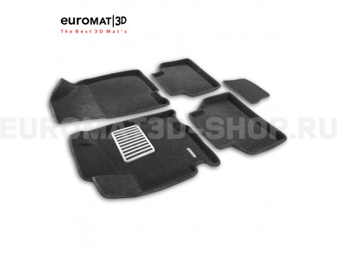 Текстильные 3D коврики Euromat3D Lux в салон для Москвич 6 (2023-) № EM3D-000012