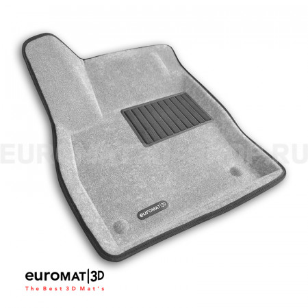 Текстильные 3D коврики Euromat3D Business в салон для Skoda Octavia A7 (2013-2020) № EMC3D-004507G Светло-серые